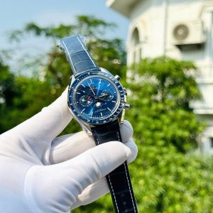 Đồng Hồ Omega Speedmaster Moonphase Chronograph Màu Xanh Dương 44mm (6)