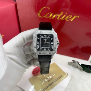 Đồng Hồ Cartier Automatic Nam Đính Đá Máy Cơ Nhật Fake Cao Cấp 40mm (1)