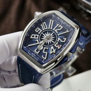 Đồng Hồ Franck Muller V45 Fake Cao Cấp Máy Thuỵ Sỹ Màu Xanh Dương ABF 45mm (8)