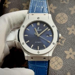 Đồng Hồ Hublot Automatic Nam Mặt Xanh Blue Vỏ Nhám Fake Máy Nhật 42mm (1)