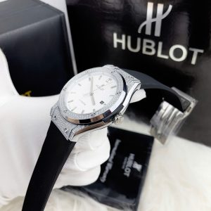 Đồng Hồ Hublot Automatic Nam Máy Cơ Nhật Đính Đá Mặt Số Trắng 42mm (5)