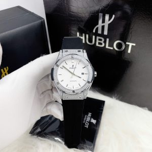 Đồng Hồ Hublot Automatic Nam Máy Cơ Nhật Đính Đá Mặt Số Trắng 42mm (5)