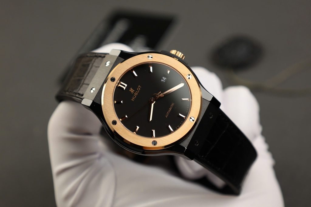 Đồng Hồ Hublot Chế Tác Vỏ Gốm Ceramic King Gold Máy Tinh Chỉnh SW300 42mm (8)