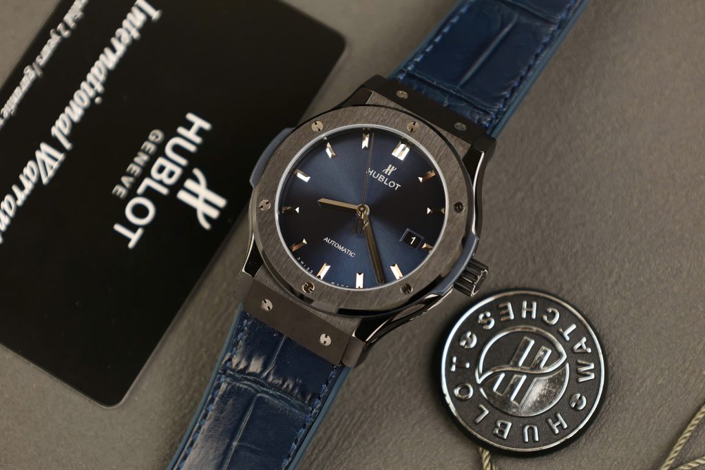 Đồng Hồ Hublot Chế Tác Vỏ Gốm Đen Ceramic Mặt Xanh Máy Tinh Chỉnh SW300 42mm (9)