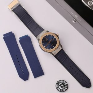 Đồng Hồ Hublot Classic Fusion Demi King Gold Blue Fake Thuỵ Sỹ Xưởng WWF 42mm (8)