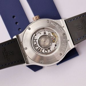 Đồng Hồ Hublot Classic Fusion Demi King Gold Blue Fake Thuỵ Sỹ Xưởng WWF 42mm (8)