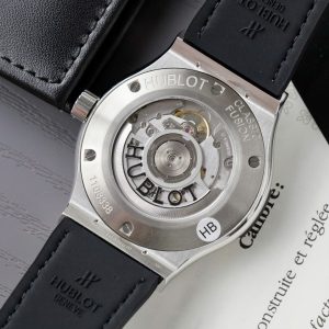 Đồng Hồ Hublot Classic Fusion Đính Đá Mặt Xám Fake Cao Cấp Xưởng HB 38mm (9)