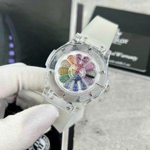 Đồng Hồ Hublot Takashi Murakami Rainbow Replica Cao Cấp Vỏ Sapphire 44mm (9)