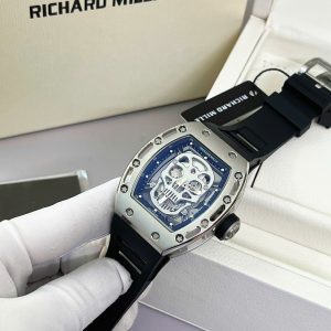 Đồng Hồ Nam Richard Mille RM052 Fake Cao Cấp Họa Tiết Đầu Lâu 42mm