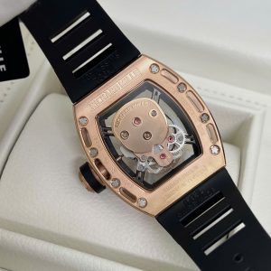 Đồng Hồ Nam Richard Mille RM052 Vàng Hồng Super Fake Họa Tiết Đầu Lâu 42mm (9)