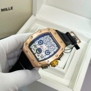 Đồng Hồ Nam Richard Mille RM11-03 Nam Dây Cao Su Màu Đen Fake Cao Cấp 45mm (7)