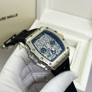 Đồng Hồ Nam Richard Mille RM11-03 Super Fake Dây Cao Su Màu Đen 45mm (2)