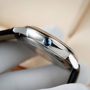 Đồng Hồ Omega De Ville Prestige Replica Cao Cấp Mặt Số Xanh Dây Da 39 (1)