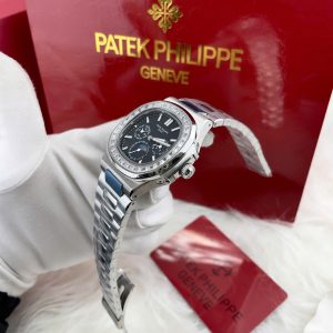 Đồng Hồ Patek Philippe Automatic Nhật Mặt Số Đen Đính Đá Nautilus 5740 40mm (3)