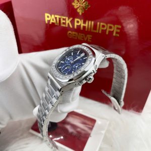 Đồng Hồ Patek Philippe Automatic Nhật Mặt Số Xanh Đính Đá Nautilus 5740 40mm (1)