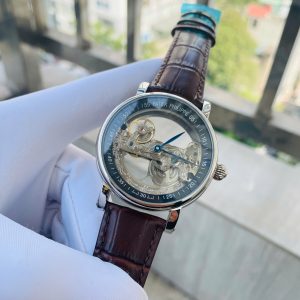 Đồng Hồ Patek Philippe Cơ Lộ Máy Nhật Nam Dây Da Màu Xanh Fake 41mm (4)