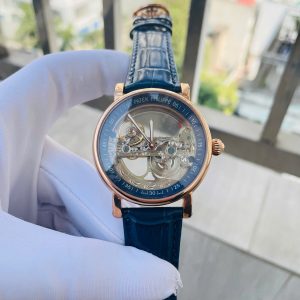 Đồng Hồ Patek Philippe Cơ Lộ Máy Nhật Vỏ Mạ Vàng Nam Fake Cao Cấp 41mm (1)