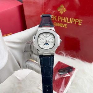 Đồng Hồ Patek Philippe Fake Máy Nhật Nam Đính Đá Mặt Số Trắng 40mm (1)