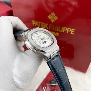 Đồng Hồ Patek Philippe Fake Máy Nhật Nam Đính Đá Mặt Số Trắng 40mm (1)