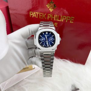 Đồng Hồ Patek Philippe Nam Dây Kim Loại Mặt Xanh Máy Nhật Nautilus 5740 40mm (5)