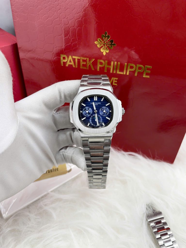 Đồng Hồ Patek Philippe Nam Dây Kim Loại Mặt Xanh Máy Nhật Nautilus 5740 40mm (5)