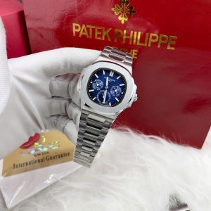 Đồng Hồ Patek Philippe Nam Dây Kim Loại Mặt Xanh Máy Nhật Nautilus 5740 40mm (5)