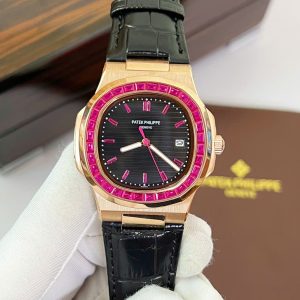 Đồng Hồ Patek Philippe Nautilus 5723 Fake Máy Cơ Nhật Dây Da Màu Đen 40mm (1)