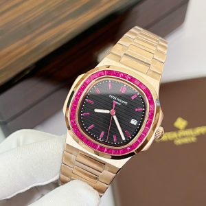 Đồng Hồ Patek Philippe Nautilus 5723 Fake Máy Cơ Nhật Dây Kim Loại Mạ Vàng 40mm (2)
