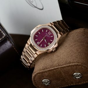 Đồng Hồ Patek Philippe Nautilus 7118 Nữ Đính Đá Dây Kim Loại Mặt Số Tím 35 (1)