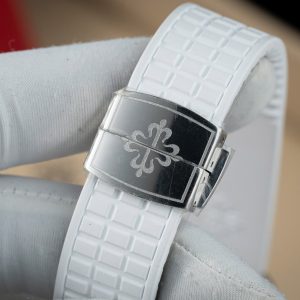 Đồng Hồ Patek Philippe Nữ Dây Cao Su Màu Trắng Aquanaut 5067 Xưởng PPF 35 (9)