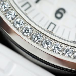 Đồng Hồ Patek Philippe Nữ Dây Cao Su Màu Trắng Aquanaut 5067 Xưởng PPF 35 (9)