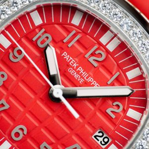 Đồng Hồ Patek Philippe Nữ Đính Đá Màu Đỏ Aquanaut 5067 Xưởng PPF 35 (9)