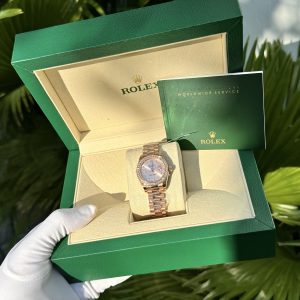 Đồng Hồ Rolex DateJust 279135RBR Phủ Vàng Hồng 18K Đính Đá Moissanite 28mm (3)
