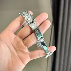 Đồng Hồ Rolex Day-Date Đính Full Đá Moissanite Hong Kong Cọc Số Rainbow 40mm