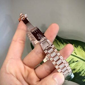 Đồng Hồ Rolex Day-Date Phủ Vàng Hồng Đính Moissanite Hong Kong Xưởng GM 36mm (5)