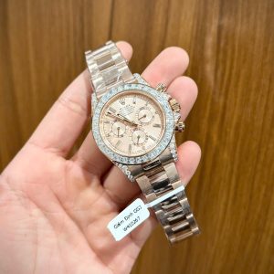 Đồng Hồ Rolex Daytona 126595TBR Chế Tác Bọc Vàng Hồng Đính Moissanite 40mm (1)