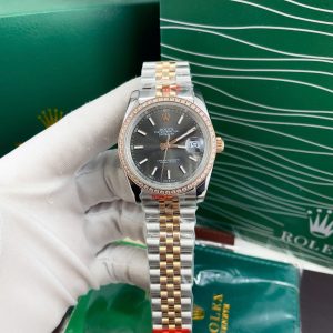 Đồng Hồ Rolex Giá Rẻ Máy Cơ Nhật Đính Đá Fake Cao Cấp DateJust 38-41mm (6)