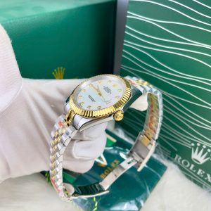 Đồng Hồ Rolex Giá Rẻ Máy Cơ Nhật Mặt Xà Cừ Đính Đá DateJust 38-41mm (1)