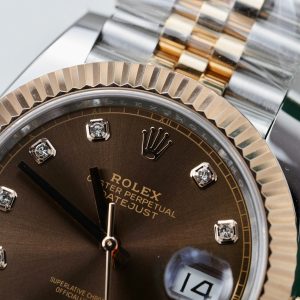 Đồng Hồ Rolex Nam Rep 11 DateJust 126331 Mặt Số Chocolate Đính Đá Clean 41mm (9)