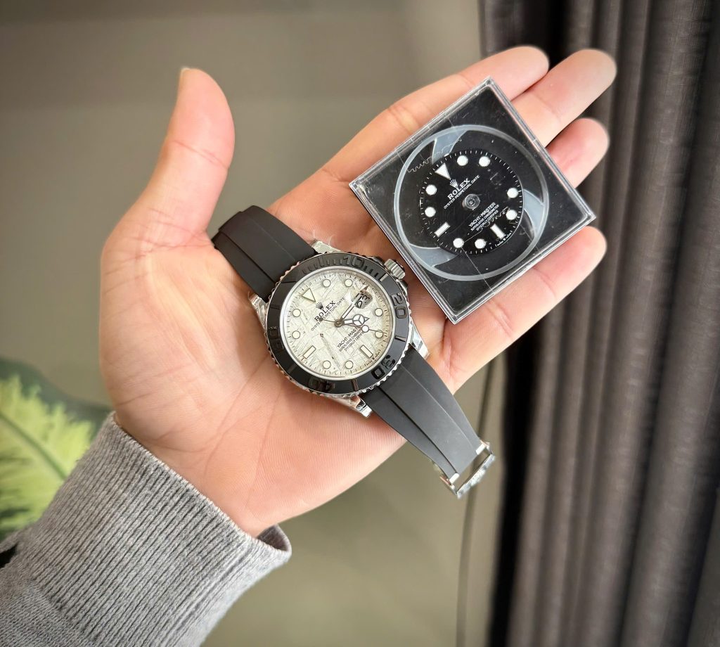 Đồng Hồ Rolex Yatch Master 226659 Chế Tác Mặt Thiên Thạch Trọng Lượng 150 Grams 40mm (7)