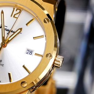 Đồng Hồ Salvatore Ferragamo F80 Classic Màu Nâu Máy Pin Thuỵ Sỹ Like Auth 40mm (3)