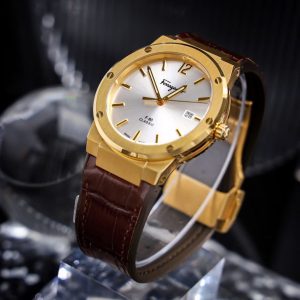 Đồng Hồ Salvatore Ferragamo F80 Classic Màu Nâu Máy Pin Thuỵ Sỹ Like Auth 40mm (3)