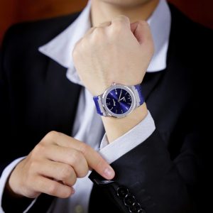 Đồng Hồ Salvatore Ferragamo F80 Classic Màu Xanh Dương Replica Thuỵ Sỹ 40mm (2)