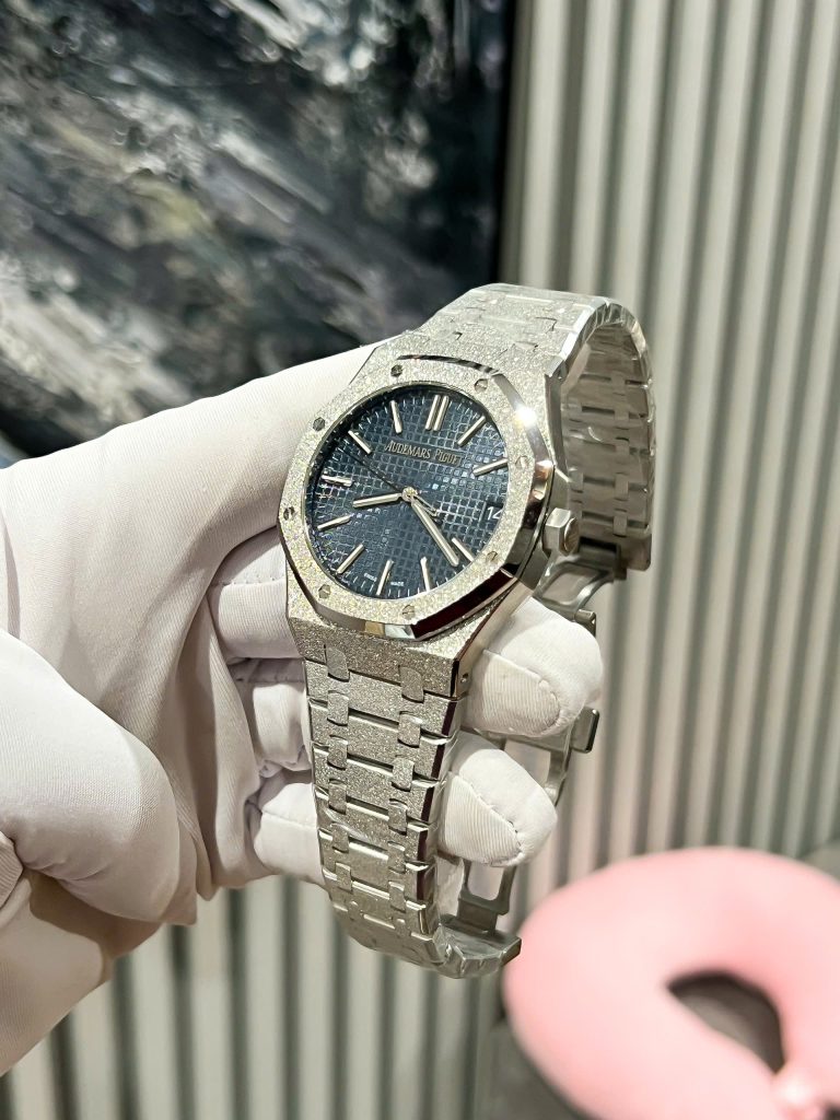 Đồng Hồ Audemars Piguet Royal Oak 15510ST Frosted Gold Mặt Xanh Xưởng APS 41mm (1)