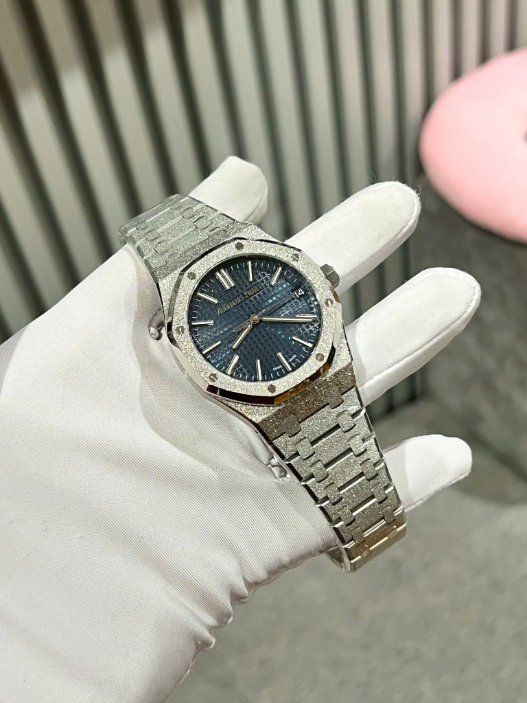 Đồng Hồ Audemars Piguet Royal Oak 15510ST Frosted Gold Mặt Xanh Xưởng APS 41mm (1)