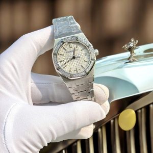 Đồng Hồ Audemars Piguet Royal Oak Nữ Đính Đá Moissanite Replica Cao Cấp 34mm (5)