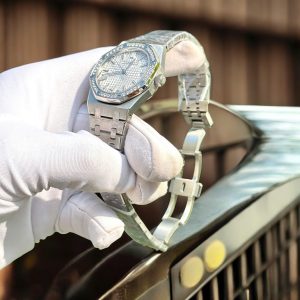 Đồng Hồ Audemars Piguet Royal Oak Nữ Đính Đá Moissanite Replica Cao Cấp 34mm (5)