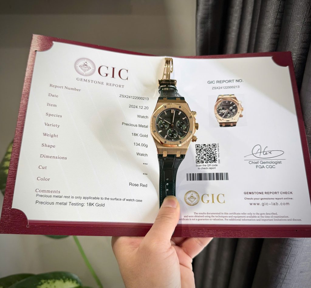 Đồng Hồ Audemars Piguet Royal Oak Selfwinding Chronograph 26240OR Phủ Vàng Thật 41mm (5)