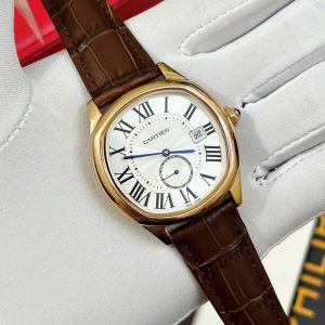 Đồng Hồ Cartier Driver Automatic Máy Cơ Nhật Fake Cao Cấp Màu Nâu 41mm (4)