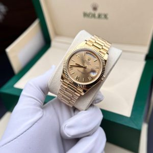 Đồng Hồ Chế Tác Rolex Day-Date 228238 Mặt Vàng Cọc Số La Mã Xưởng GM 178 Gram 40mm (10)